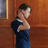 Brando T-Shirt, Navy Ringer