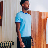 Brando T-Shirt, Light Blue Ringer