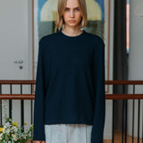 Micah Waffle T-Shirt, Navy
