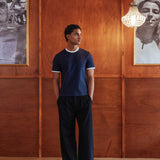 Brando T-Shirt, Navy Ringer