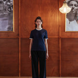 Brando T-Shirt, Navy Ringer