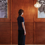 Brando T-Shirt, Navy Ringer