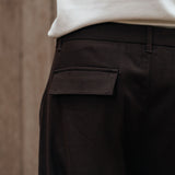 Lowen Wool Blend Trouser, Dark Brown